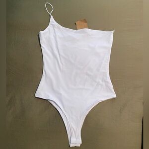 NWT One-Shoulder White Bodysuit🤍